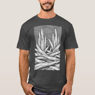 Camiseta Design Exterior em Madeira Flutuante Vintage