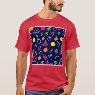 Camiseta Design Fantasia de Frutas Coloridas