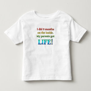Camiseta Design FANTÁSTICO "EU FIZ 9 MESES OS PAIS TIVERAM