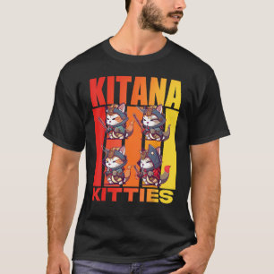 Camiseta Design Feline encontra estilo Feudal Samurai Gatin