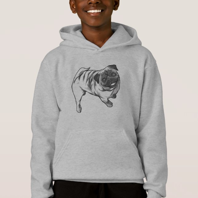 Camiseta Design Feliz Pug Sorrindo (Frente)