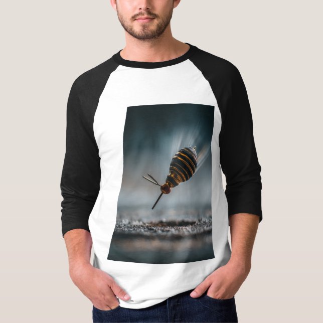 Camiseta Design fléchette abeille vol rapide et précis (Frente)