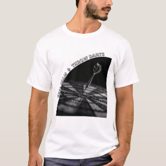 Camiseta Design fléchette en cible noir et blanc minimalist
