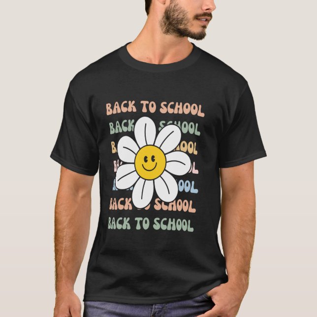 Camiseta Design Floral alegre de volta à escola (Frente)