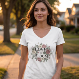 Camiseta Design Floral Amor em Flor