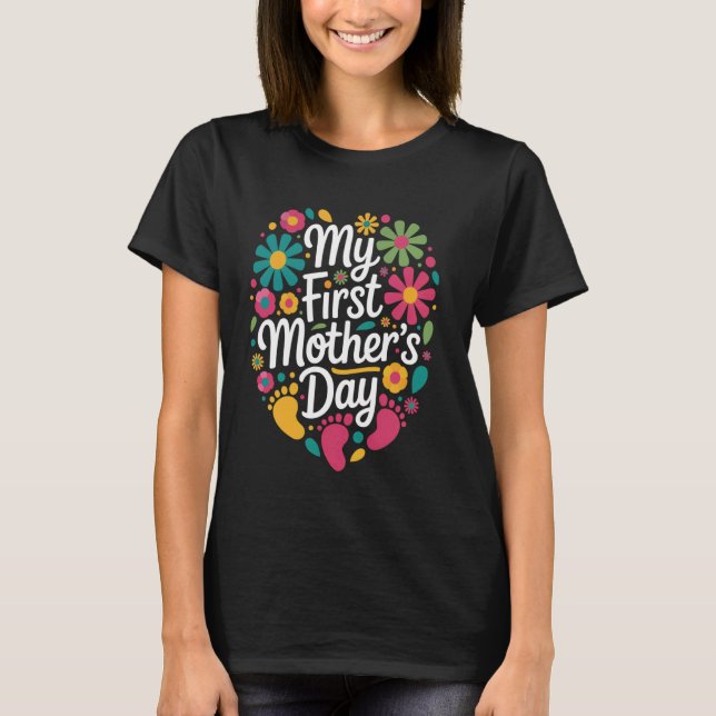 Camiseta Design Floral Colorida para Ocasiões Especiais (Frente)