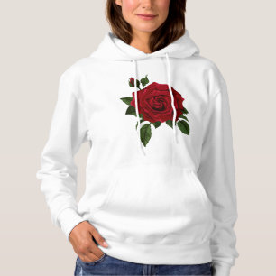 Camiseta Design floral de flor Rosa vermelha