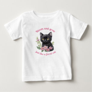 Camiseta Design Floral de Gato Gato Gato Gato Bastante e Cr