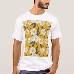 Camiseta Design floral do cachecol, fundo vintage.