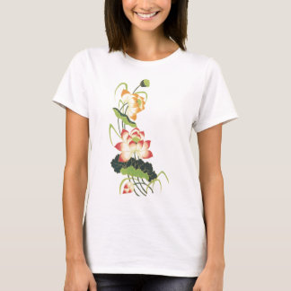 Camiseta Design floral do vintage