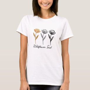 Camiseta Design floral selvagem moderno