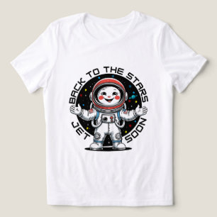 Camiseta Design fofo de astronauta de volta às estrelas