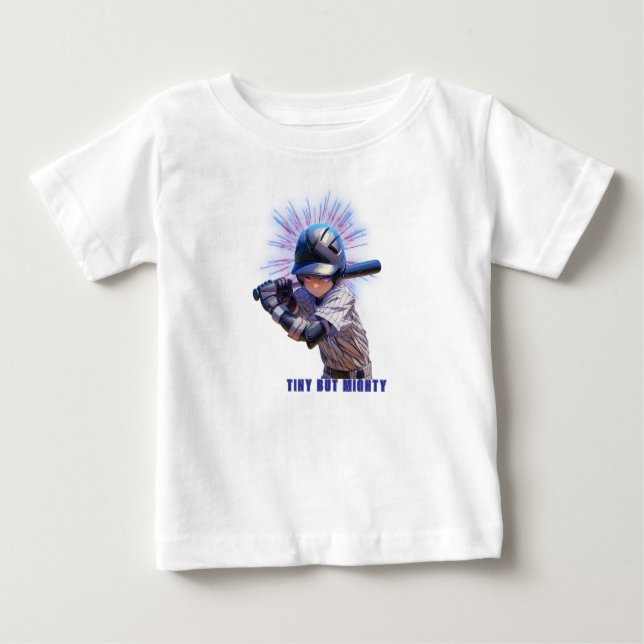 Camiseta Design for Tiny but Mighty Baseball Player (Frente)