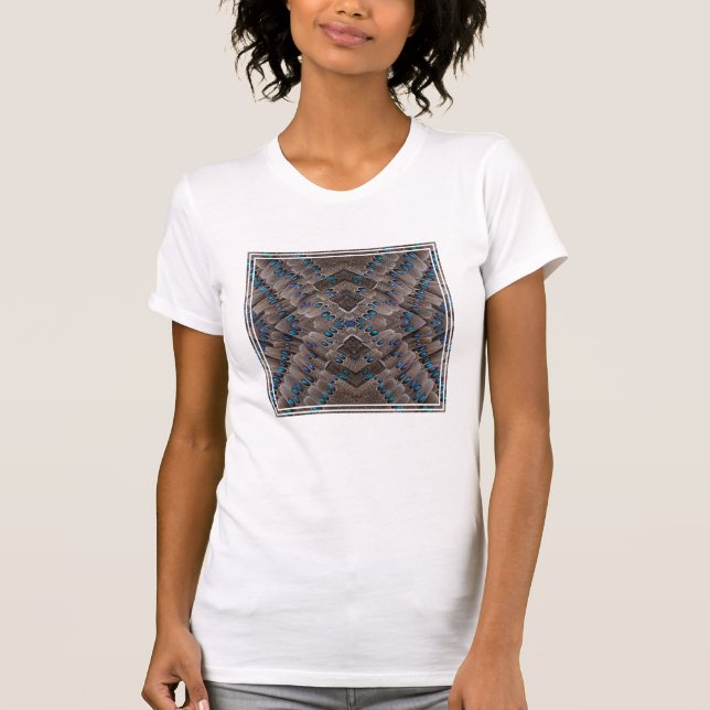 Camiseta Design Fractal Pena de Faisão (Frente)