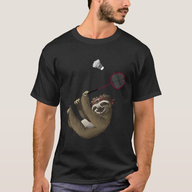 Camiseta Design Funny Badminton Para Jogadores De Badminton (Frente)
