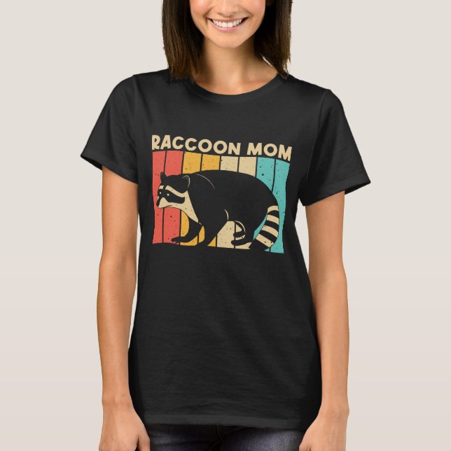 Camiseta Design Funny Raccoon Para Mamãe Raios (Frente)