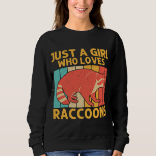 Camiseta Design Funny Raccoon Para Meninas Crianças Raccoon