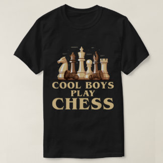 Camiseta Design Garotos Legais Jogam Xadrez