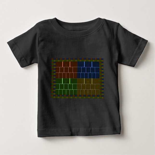 Camiseta Design geométrica maravilhosa da cor do arco-íris (Frente)