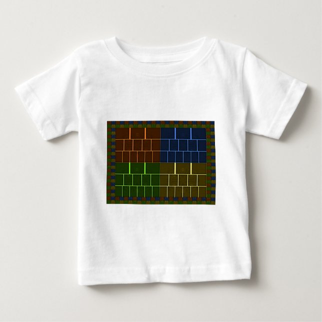 Camiseta Design geométrica maravilhosa da cor do arco-íris (Frente)