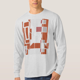 Camiseta Design Geométrico de Poeira Cinza