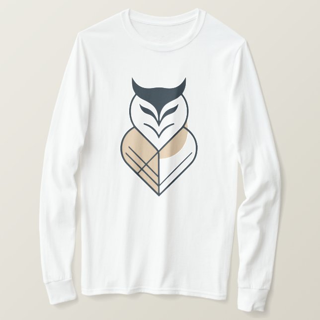Camiseta Design geométrico do logotipo OWL (Frente do Design)