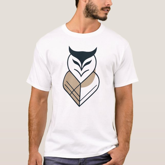 Camiseta Design geométrico do logotipo OWL (Frente)