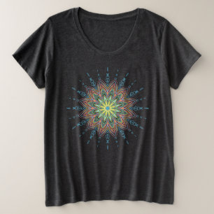 Camiseta Design Geométrico do Ornamentado Mandala bonito