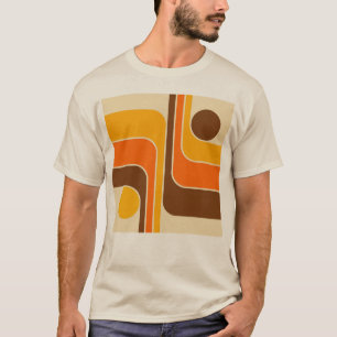 Camiseta Design Geométrico em Listras no Estilo Retro MCM d