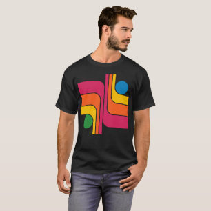 Camiseta Design Geométrico Estilo Retro Mod Anos 70