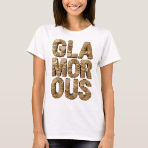 Camiseta Design GLAMOROSO Dourado Marcante