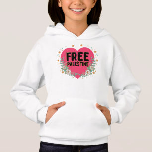 Camiseta design gráfico cardíaco rosa-giro-palestiniano
