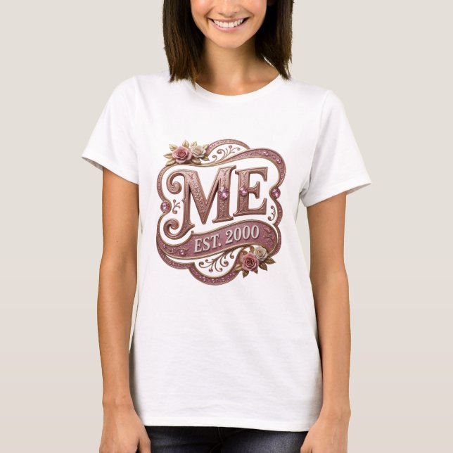 Camiseta Design Gráfico Catchy Gold ME EST 2000 (Frente)