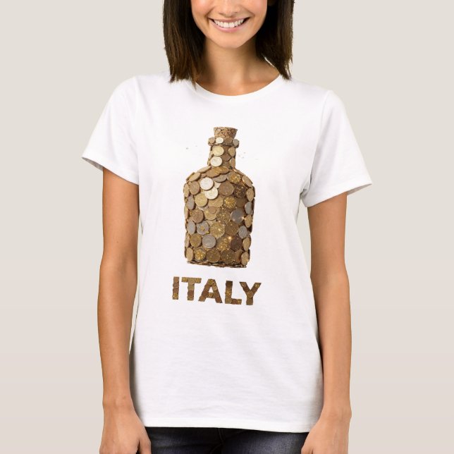 Camiseta Design Gráfico Chic Gold ITALIA (Frente)