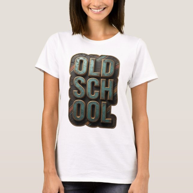 Camiseta Design Gráfico Chic Gold OLD SCHOOL (Frente)