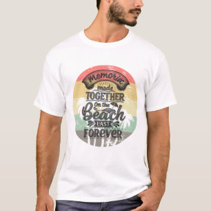 Camiseta Design Gráfico de Citação de Memórias de Praia Vin