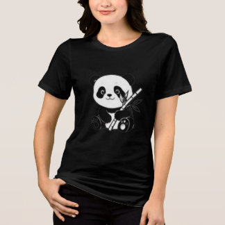 Camiseta Design Gráfico de Panda Fofo