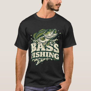 Camiseta Design Gráfico de Pescador de Robalo Grande Pesca