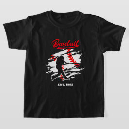 Camiseta Design Gráfico de Silhueta de Beisebol – EST. 1992
