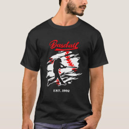 Camiseta Design Gráfico de Silhueta de Beisebol – EST. 1992