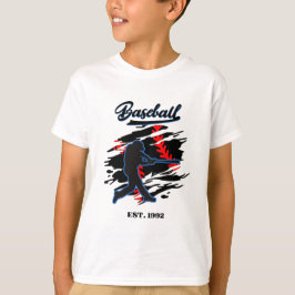 Camiseta Design Gráfico de Silhueta de Beisebol – EST. 1992