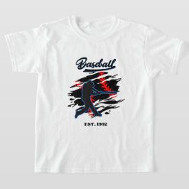 Camiseta Design Gráfico de Silhueta de Beisebol – EST. 1992