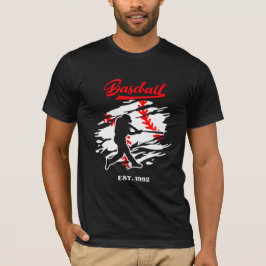 Camiseta Design Gráfico de Silhueta de Beisebol – EST. 1992
