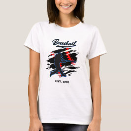 Camiseta Design Gráfico de Silhueta de Beisebol – FUND. 199