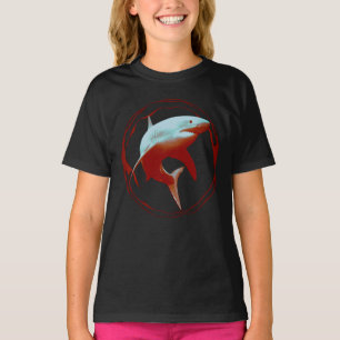 Camiseta Design Gráfico de Tubarão Branco do excelente