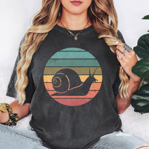 Camiseta Design Gráfico do Círculo do Pôr do Sol do Caracol