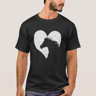 Camiseta Design Gráfico do Coração de Cavalo