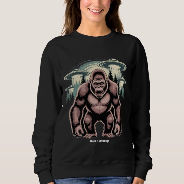 Camiseta Design Gráfico Engraçado de Alienígena de  de Sasq (Frente)
