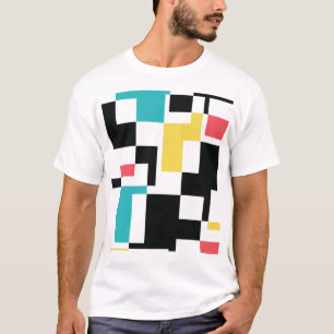 Camiseta Design gráfico geométrico moderno, divertido e col