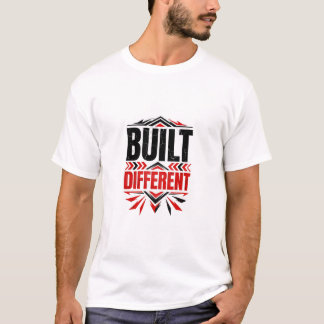 Camiseta Design Gráfico Inspirador Vermelho Preto Ousado